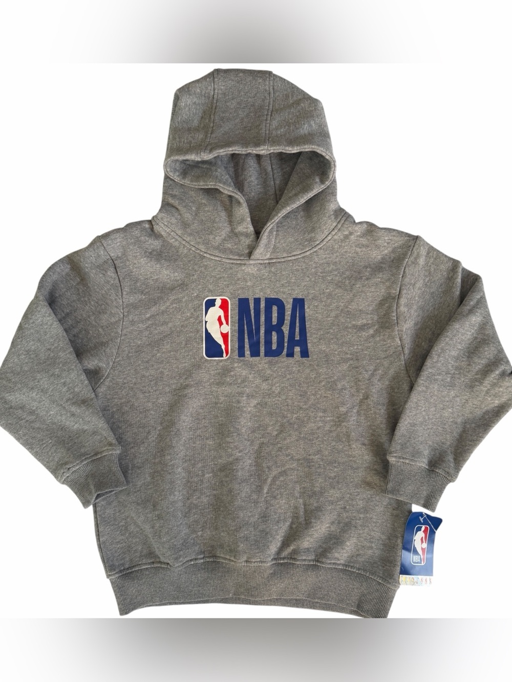 NBA Boys Gray Fleece Pullover Hoodie Size S 6/7 NWT